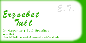 erzsebet tull business card